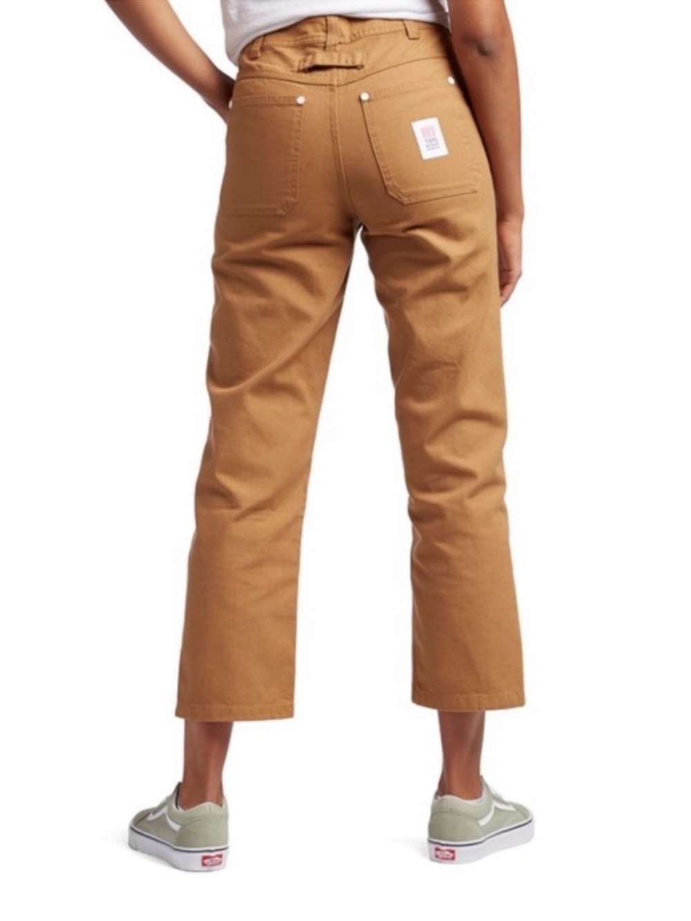 Topo Designs Women's Ankle-Length Straight Jeans in Caramel Brown